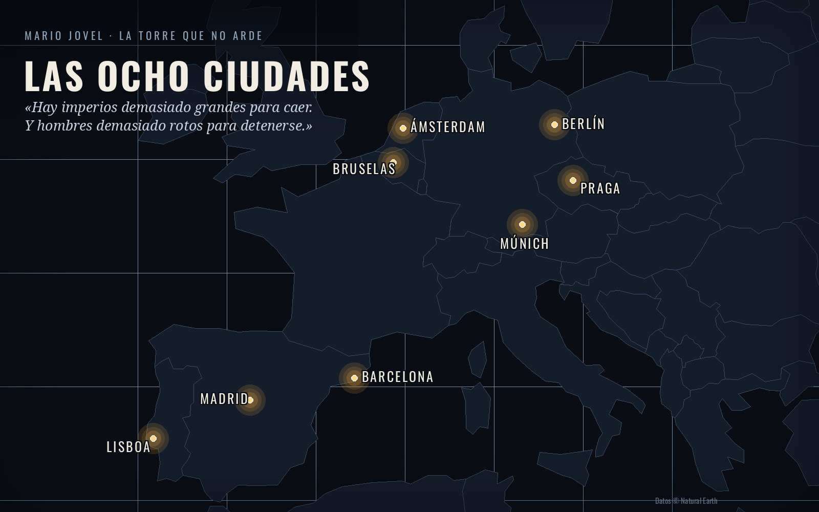 Vista previa del mapa de las ocho ciudades de La torre que no arde